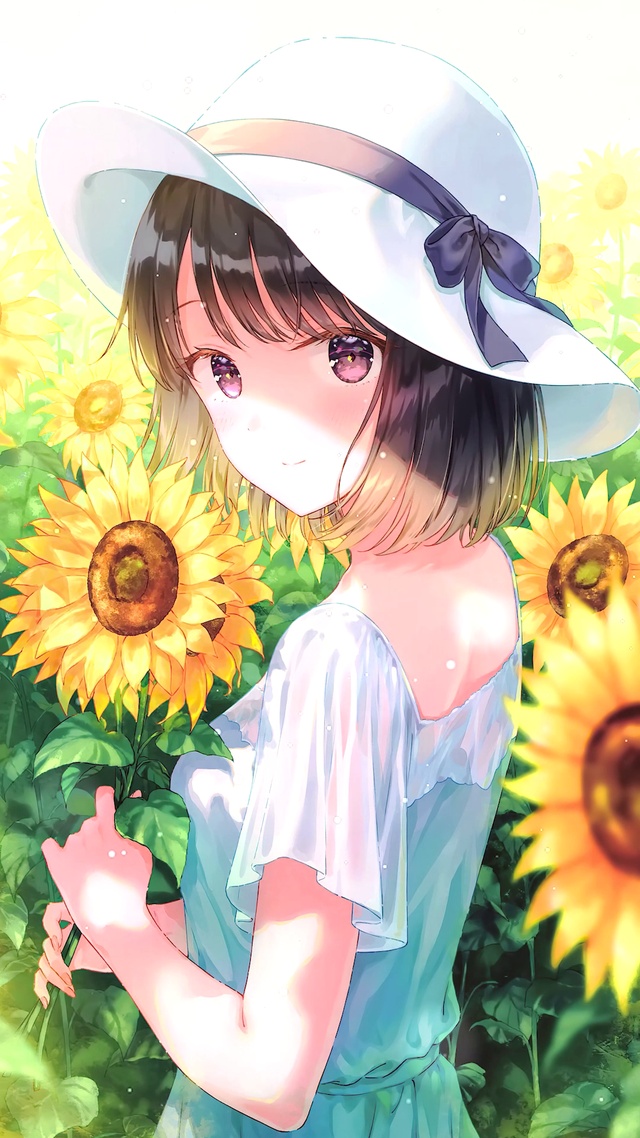 唯美向日葵少女