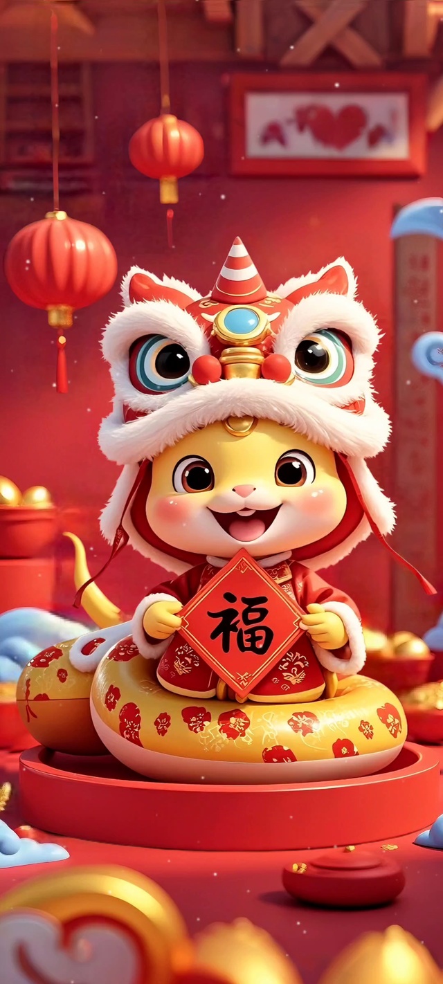 全屏高清金蛇送福