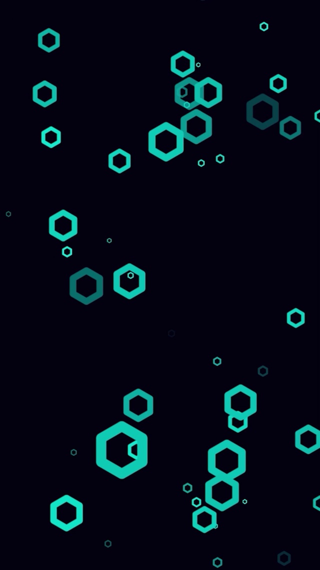 闪烁六边形-青色(双端)