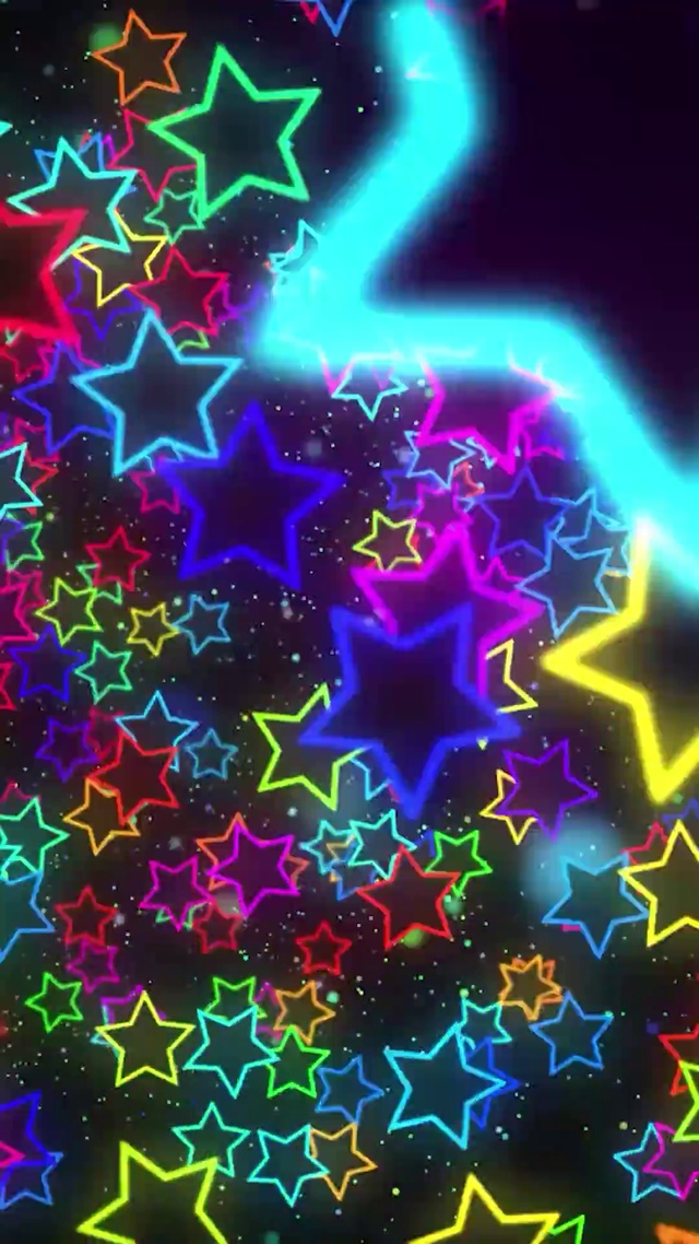 唯美彩色五角星