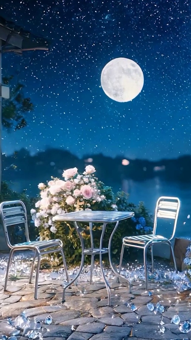 夜景大海带鱼屏