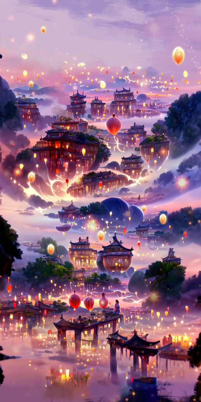 空镜之幻城万家灯火盛世繁华随时间变幻