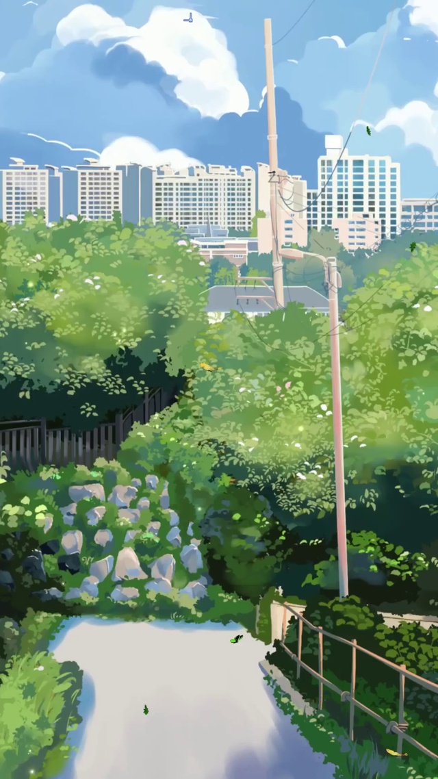 唯美蓝天白云道路