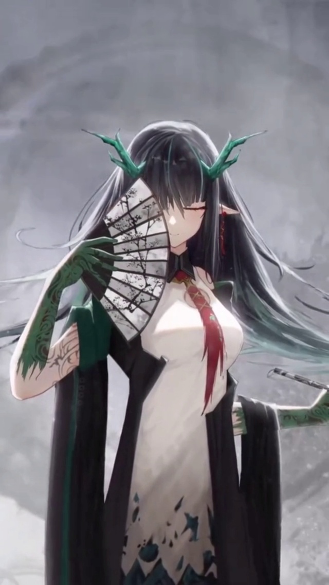 古风水墨旗袍龙女