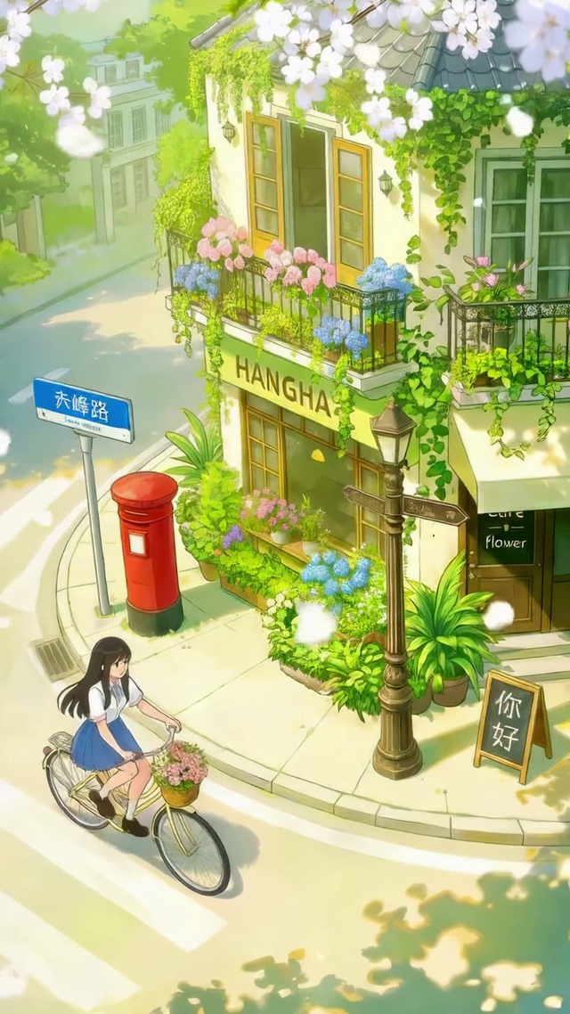 春日樱花街角咖啡馆