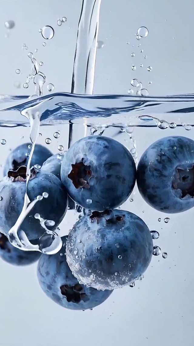 水中蓝莓4K高清