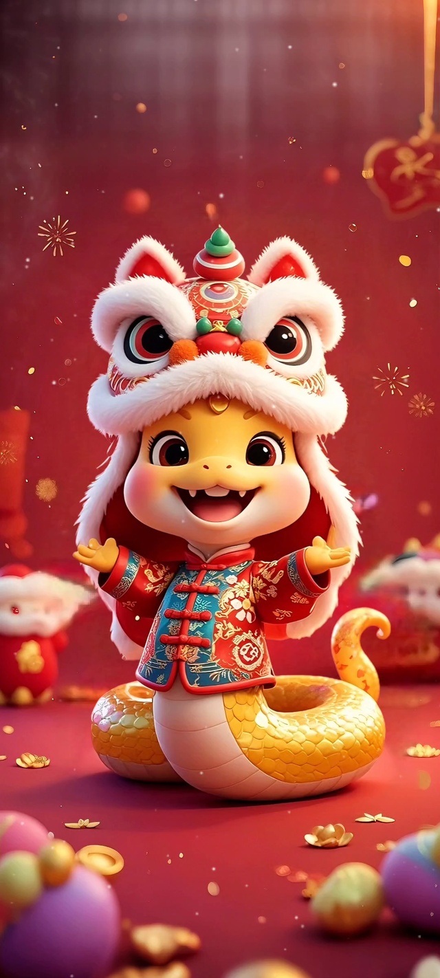 全屏高清新春快乐蛇年大吉