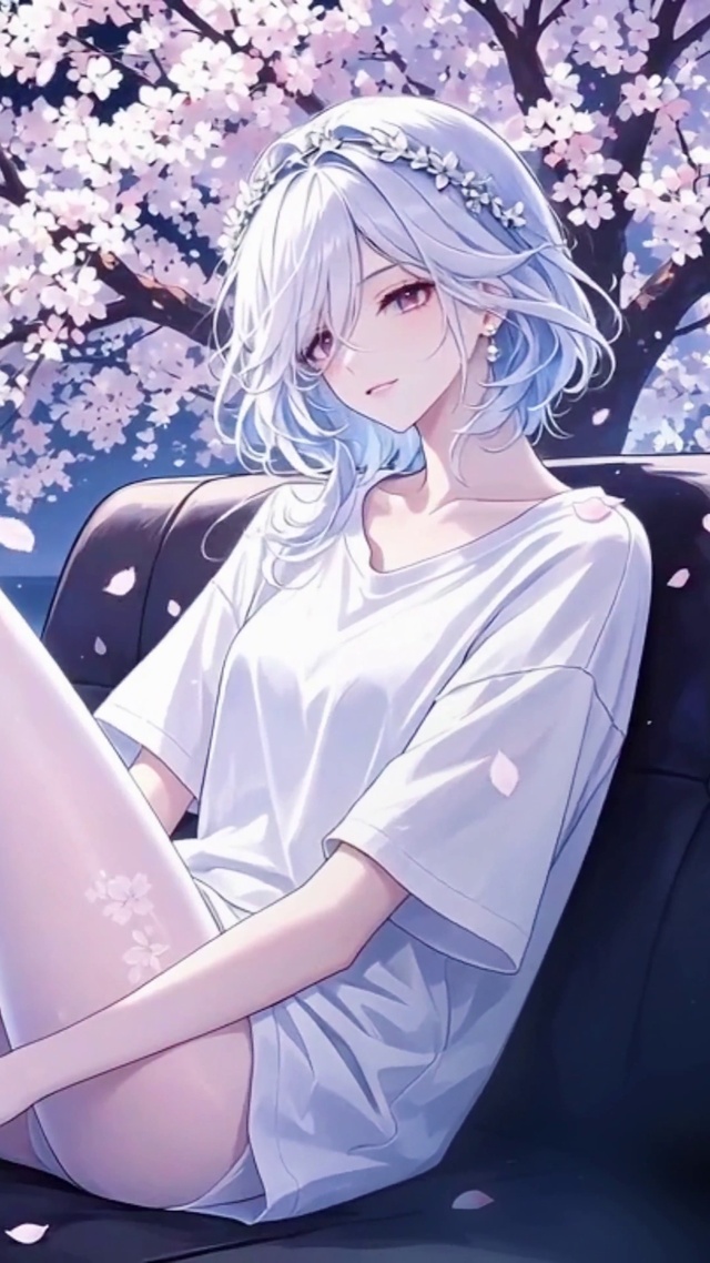 夜色海景房阳台少女