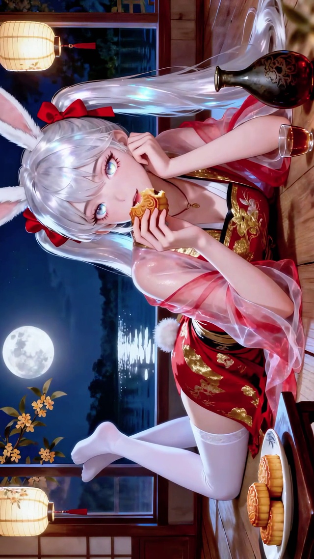 中秋兔耳娘