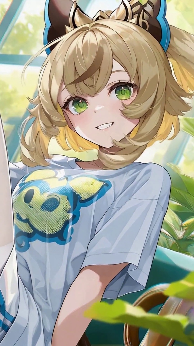 窗边白丝美少女