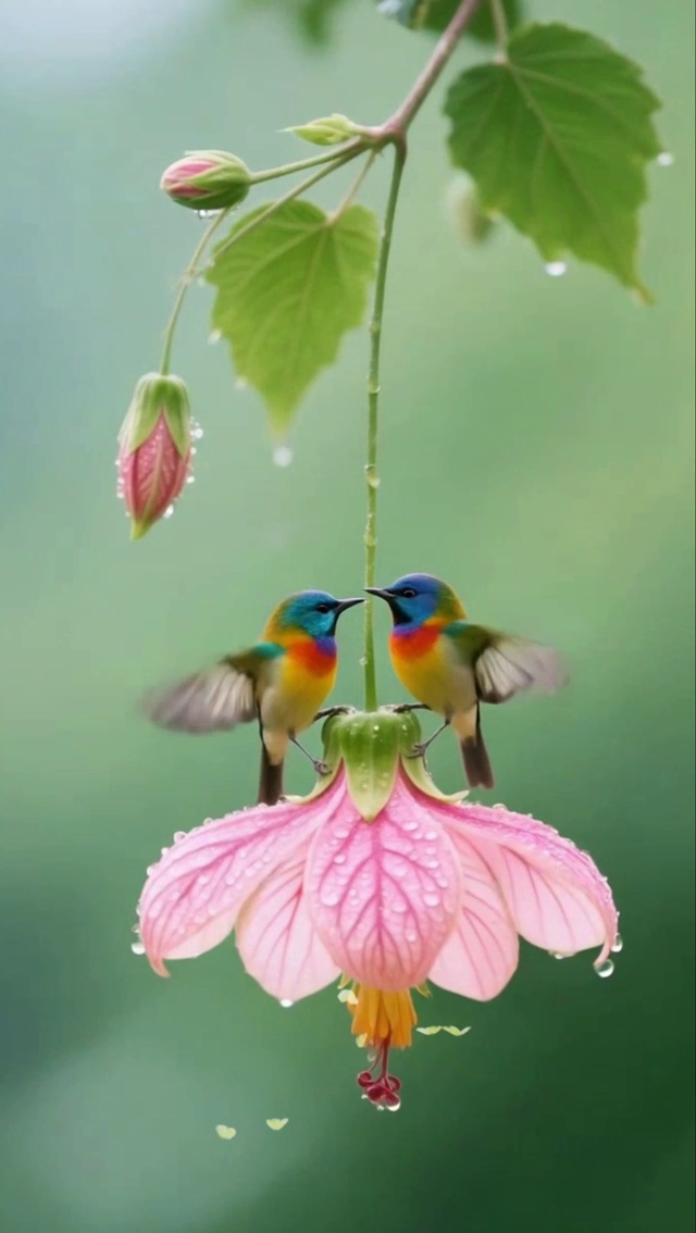 灯笼花小鸟
