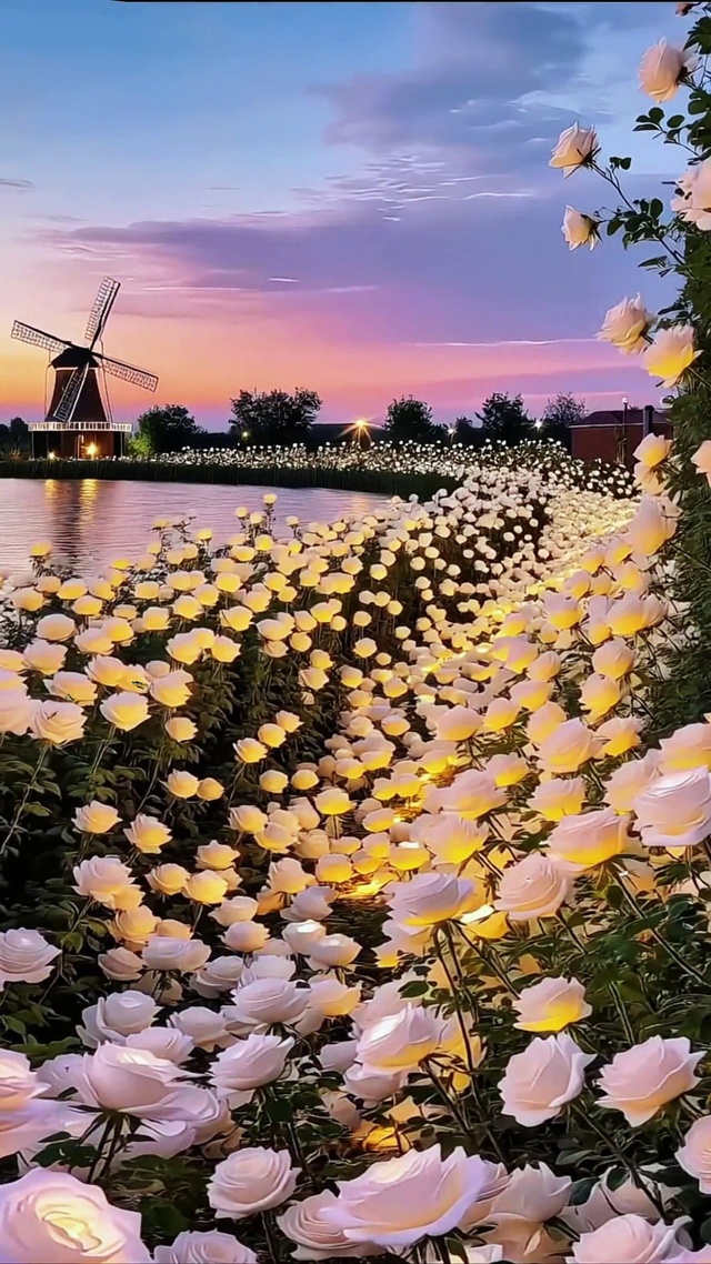 夕阳花海