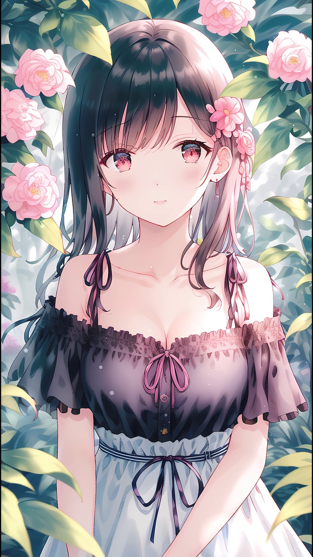 清纯花间少女