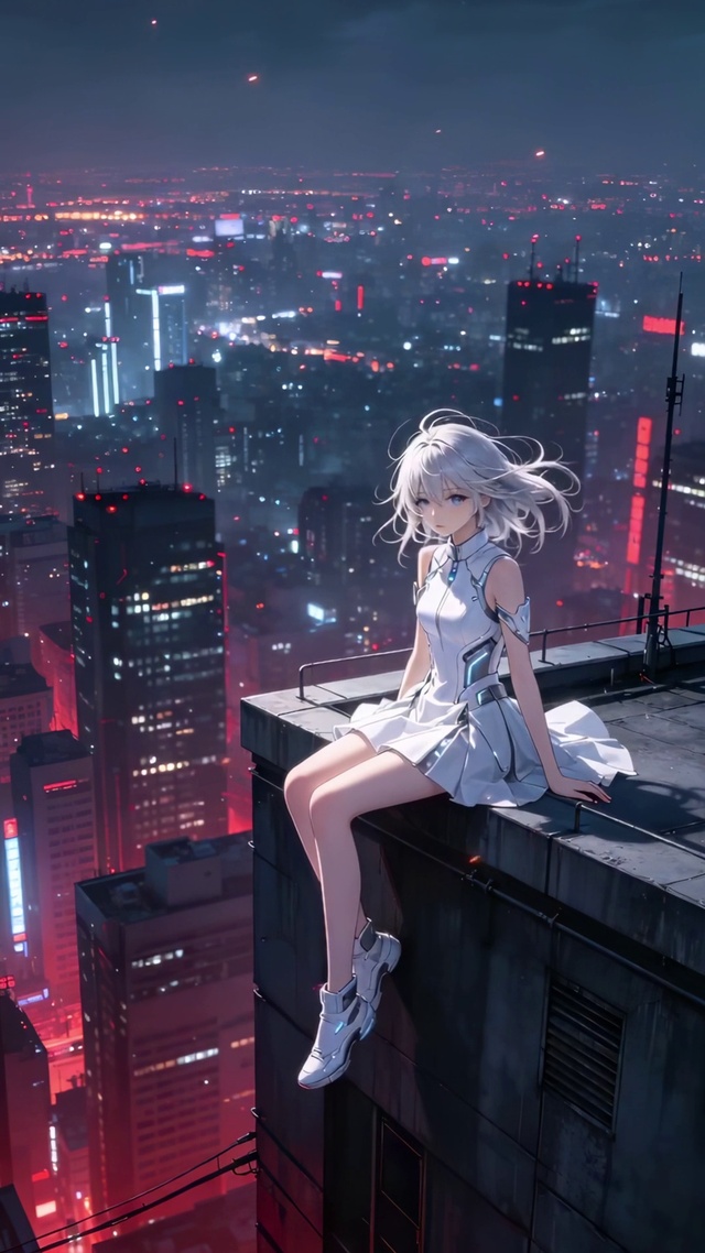 傍晚的城市风景
