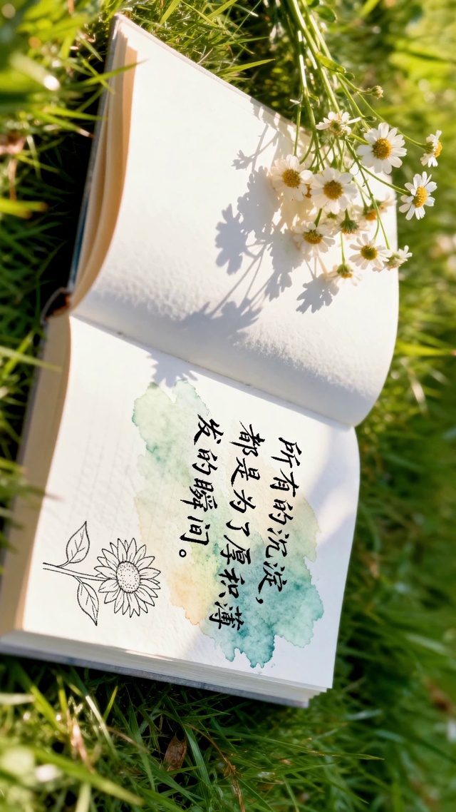 厚积薄发治愈励志清新壁纸