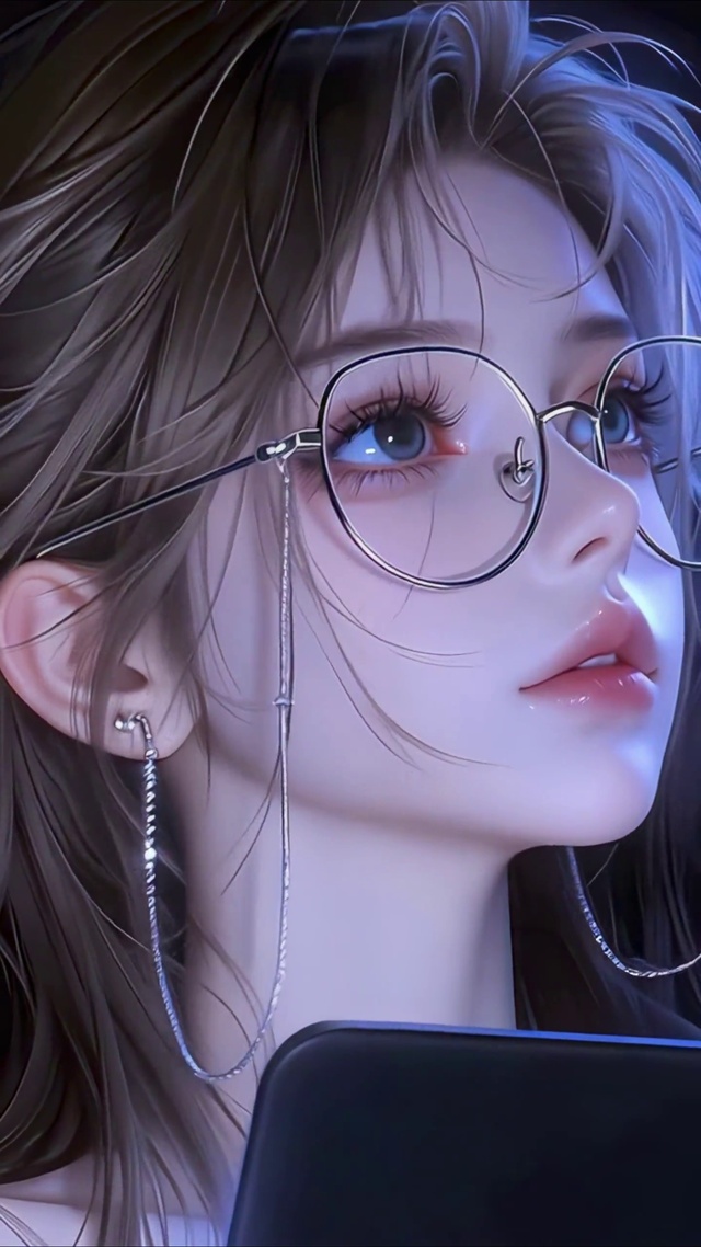 戴眼镜纯欲系美女