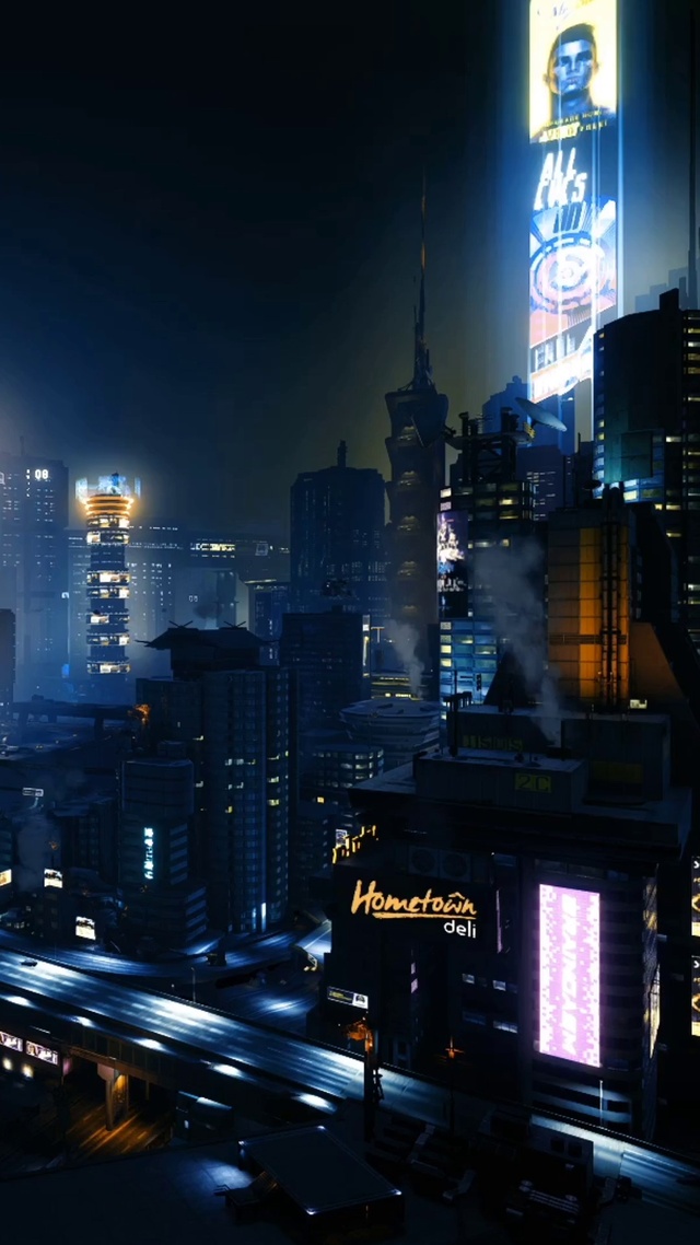 赛博朋克城市风光