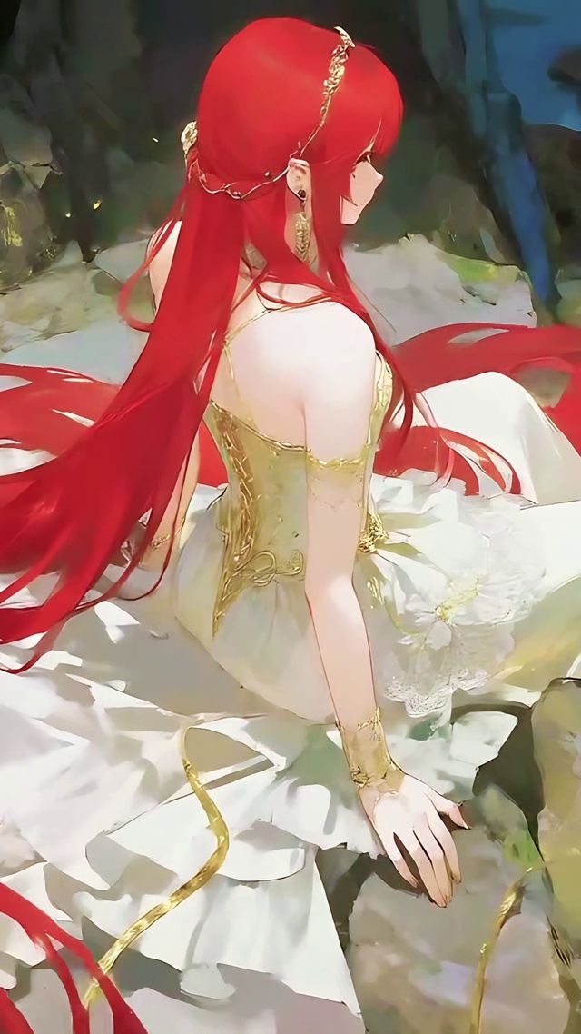 守望的绯色长发少女