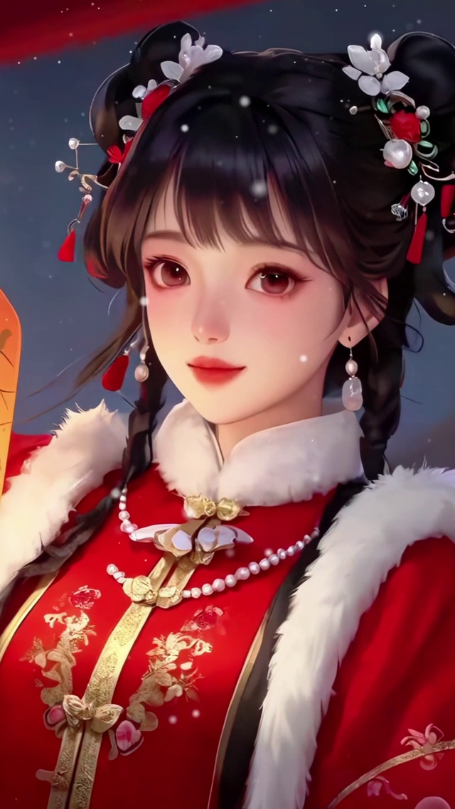红妆映雪