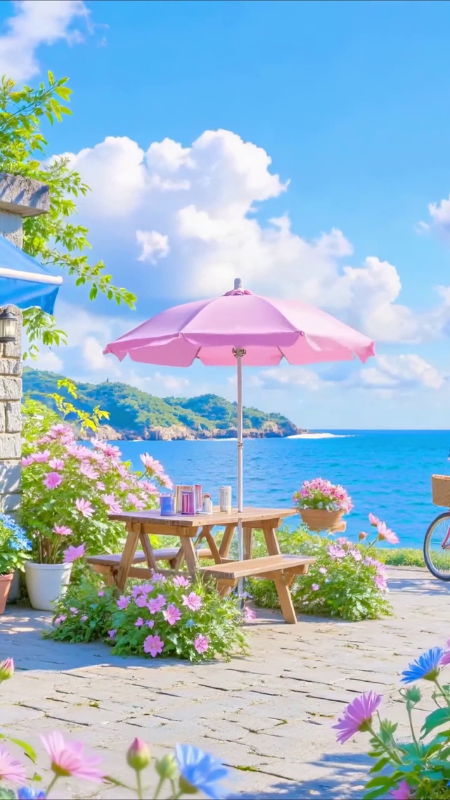 护眼海边咖啡店
