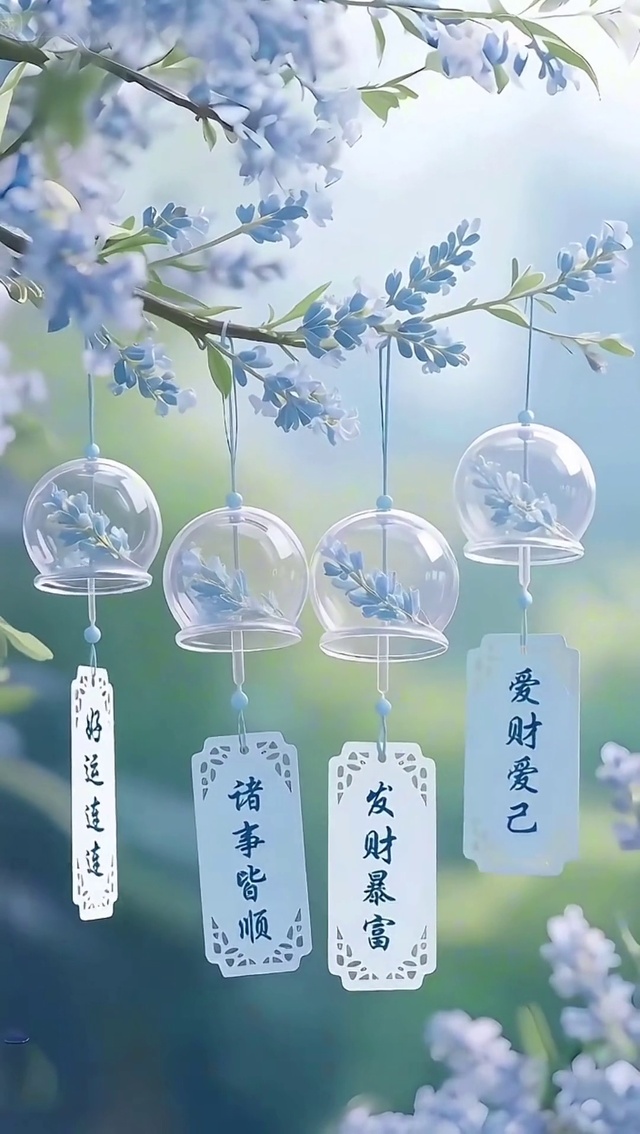 蓝色系风铃