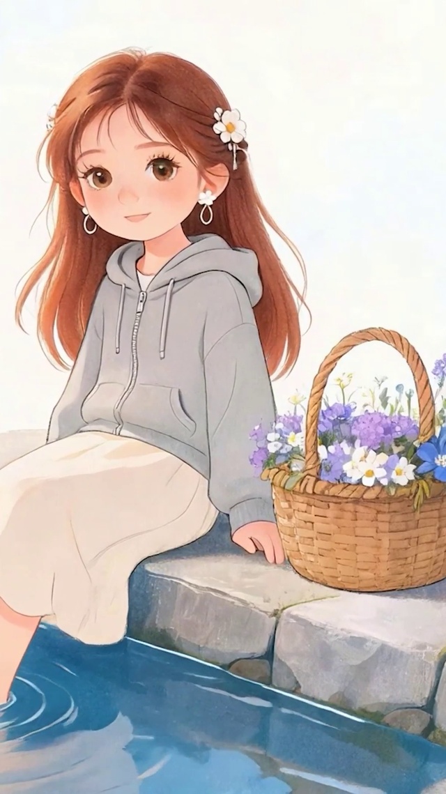 玩水女孩