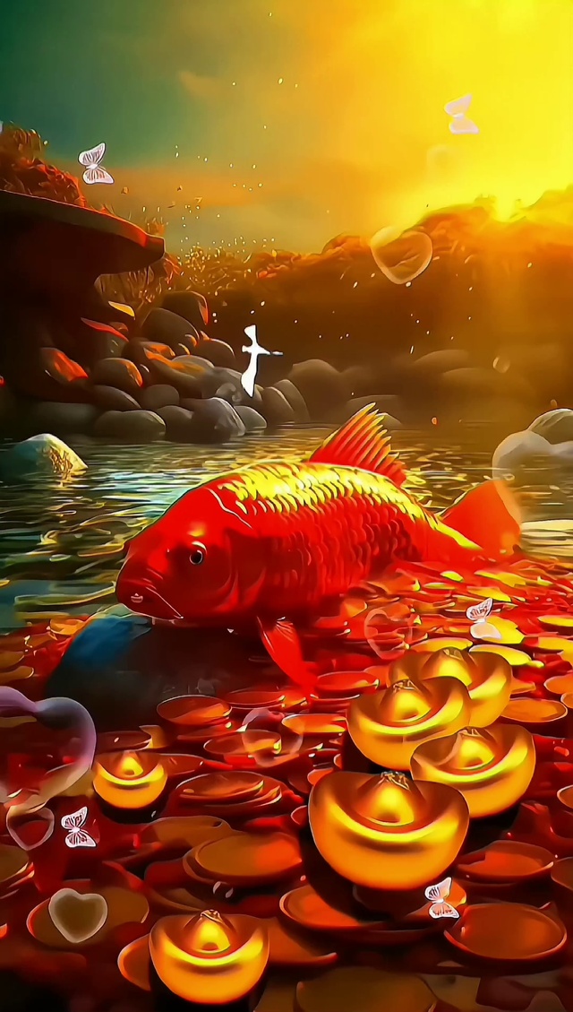 锦鲤发财4k动态壁纸