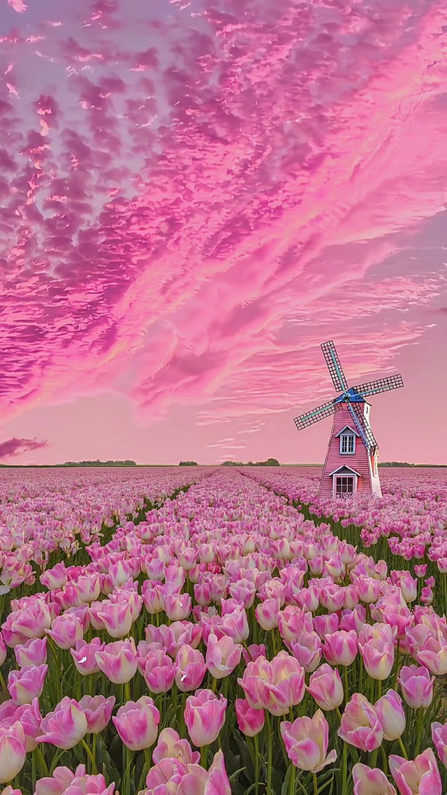 粉色晚霞郁金香