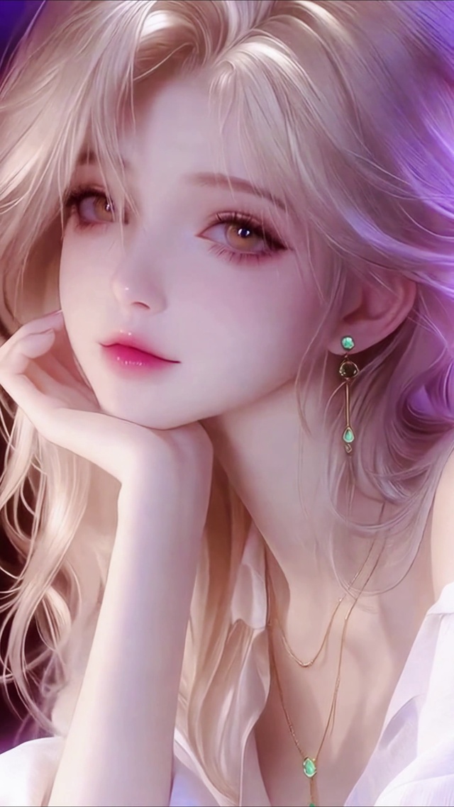 氛围感发光金发美少女