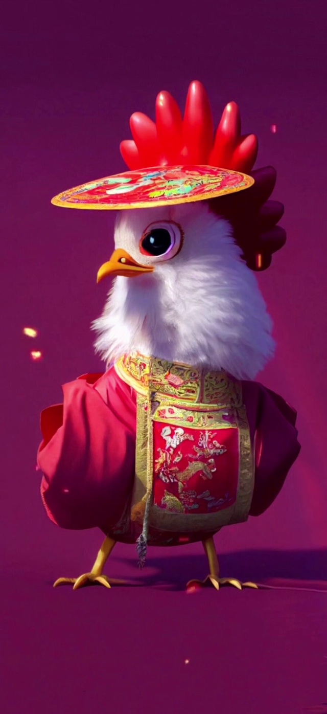 十二生肖可爱的小鸡