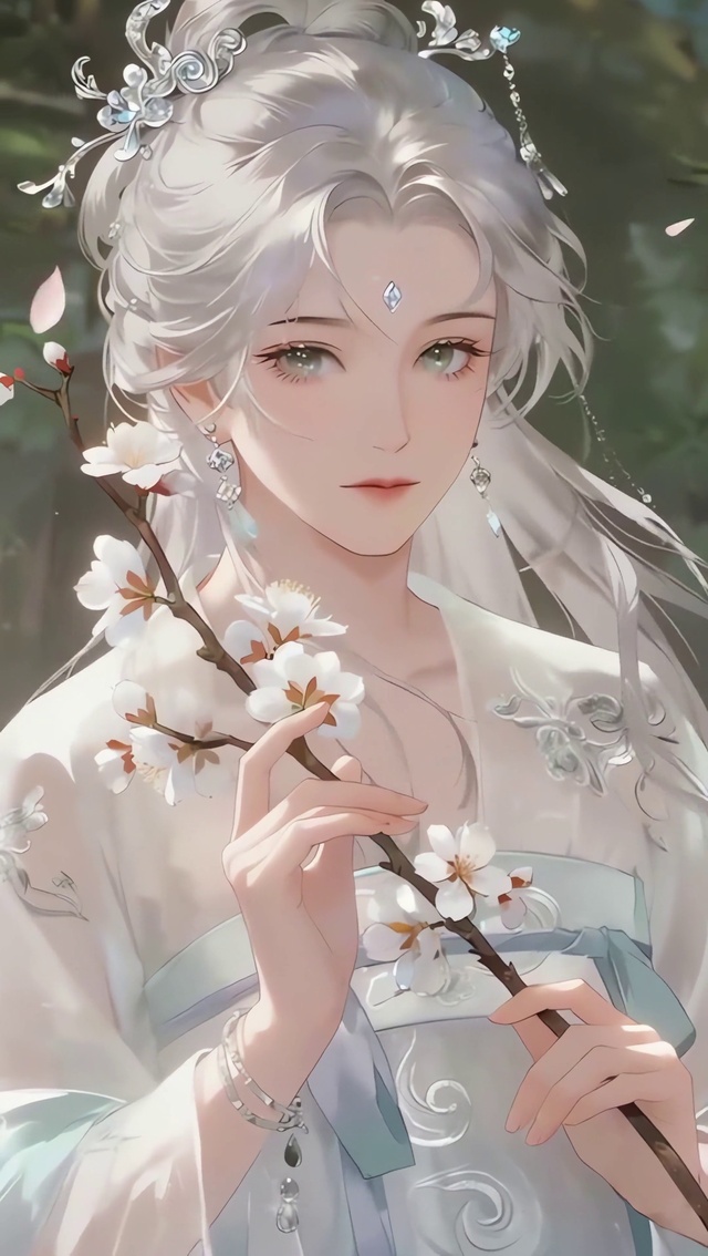 白发仙子和她的花