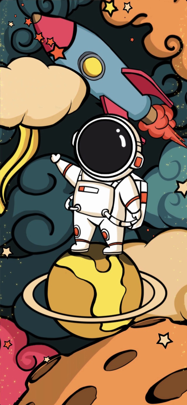 卡通宇航员太空人