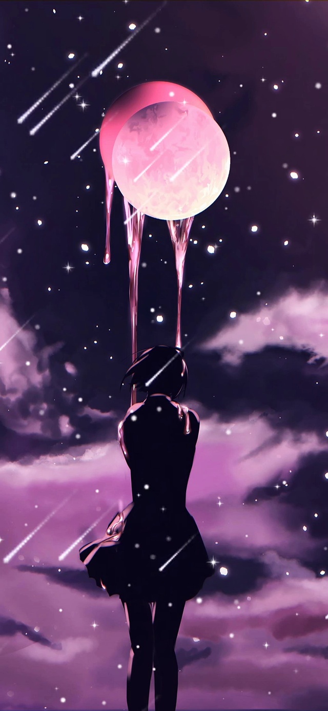 星空下女孩