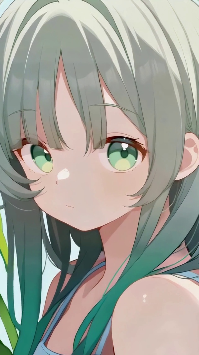 青叶绿眸的薄荷少女