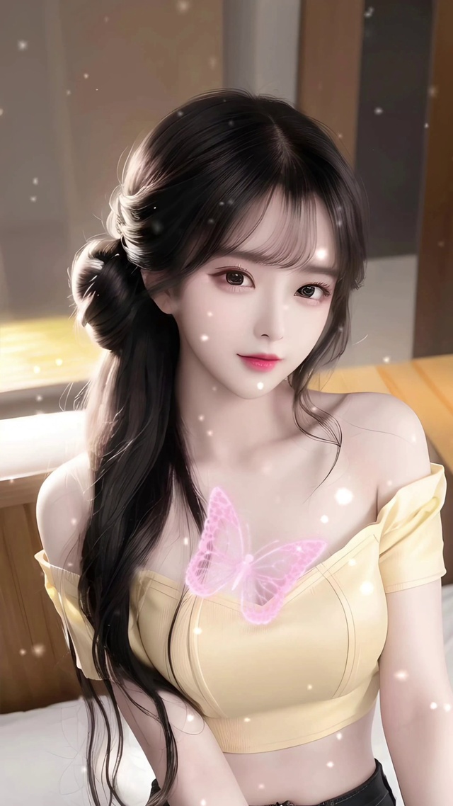 粉黄温柔姐姐