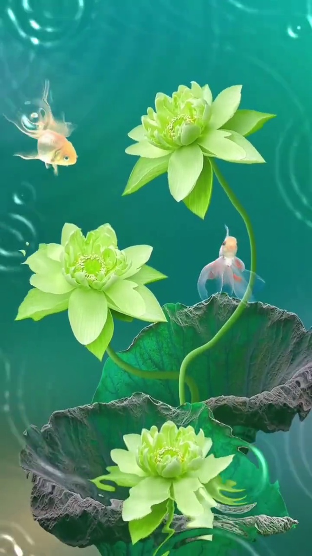 锦鲤荷花壁纸