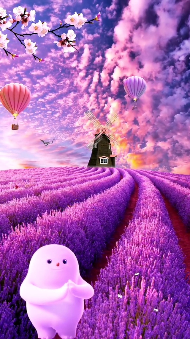 紫色云海
