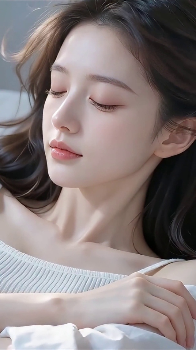 慵懒时光的温柔少女