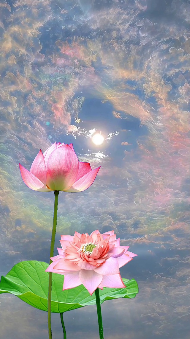 祥云荷花