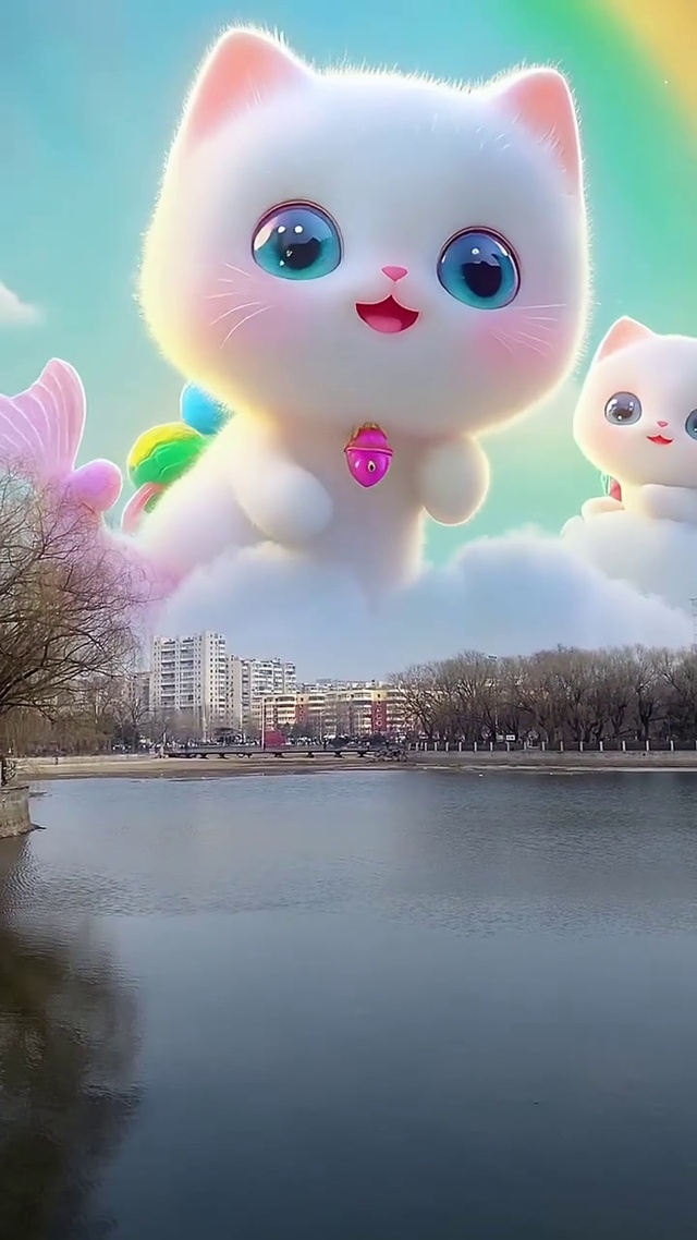 可爱小猫咪晚霞