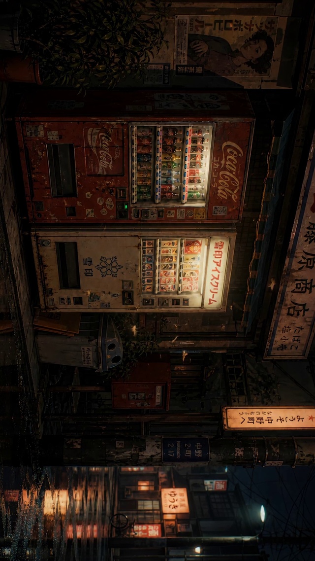 日系夜晚街道