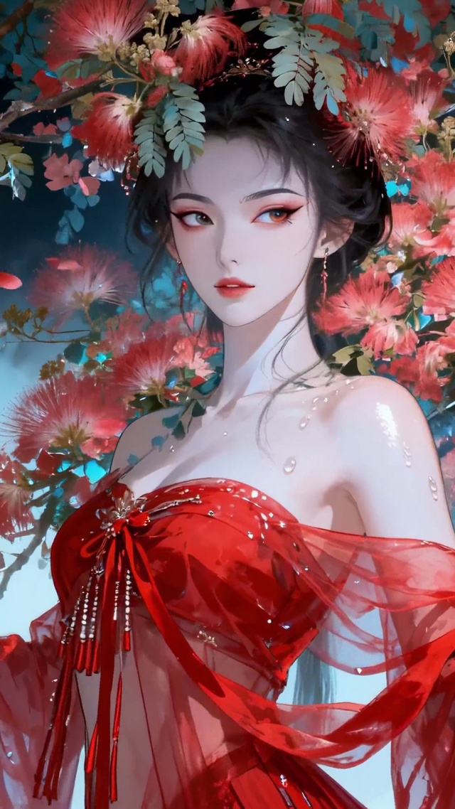蝶舞红绡