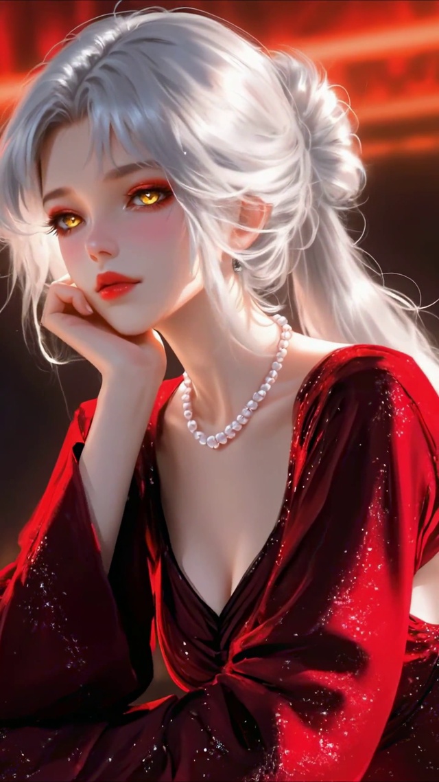 纯欲红裙酒吧美女