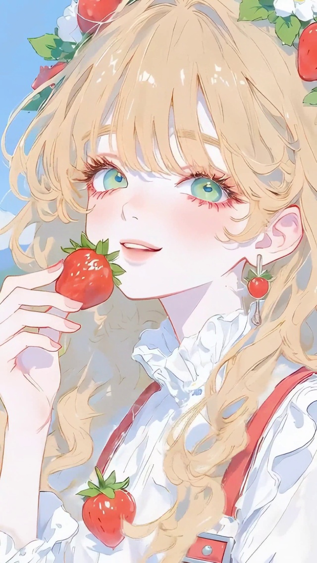 可爱草莓女孩