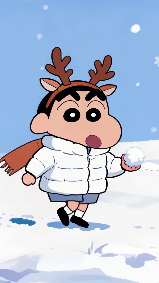 冬雪漫步蜡笔小新