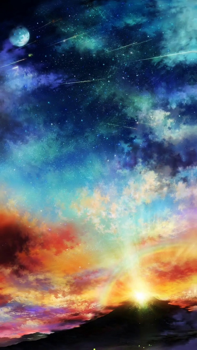 4K唯美治愈星空晚霞