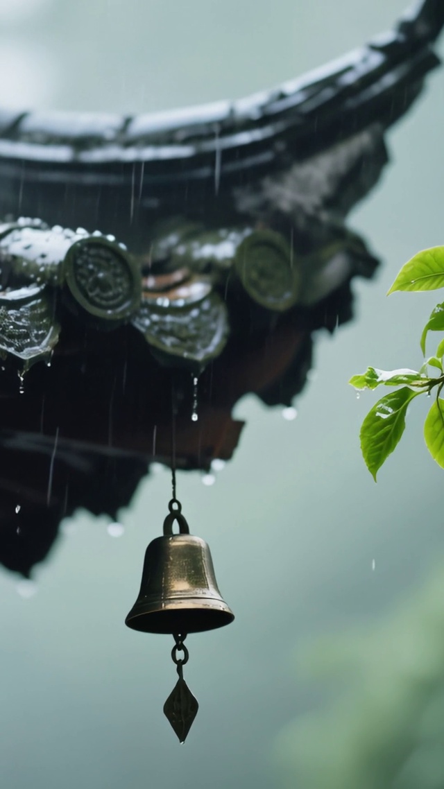 雨中屋檐