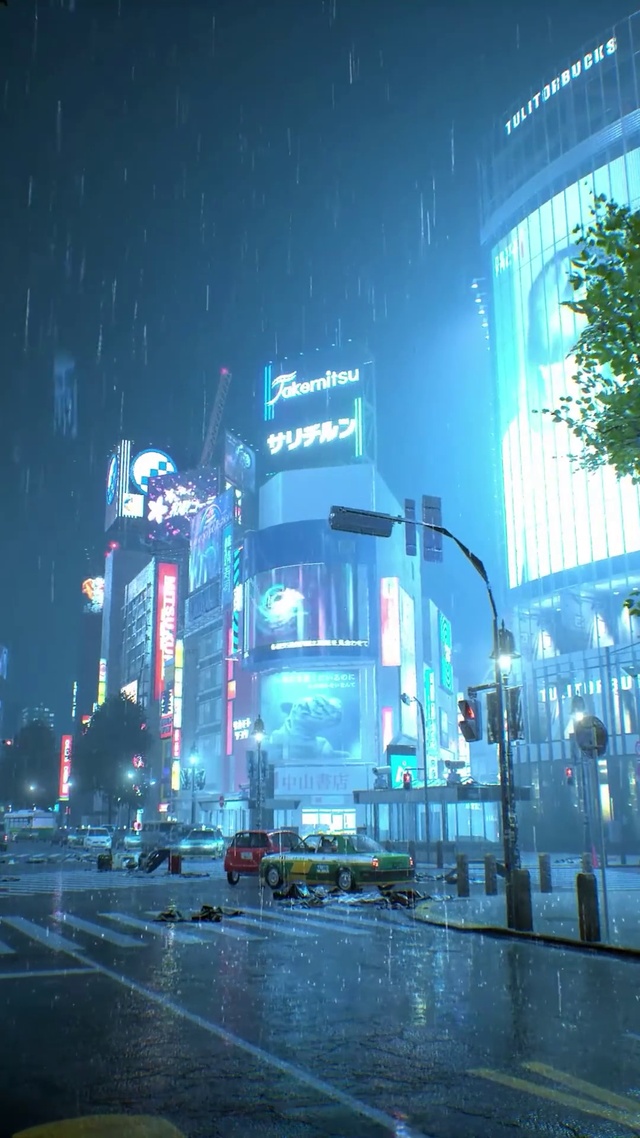 赛博城市雨夜街头