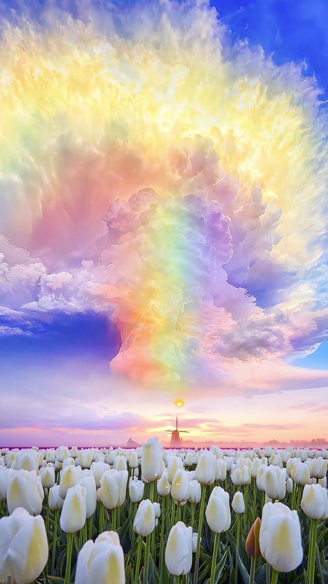 七彩祥云接好运