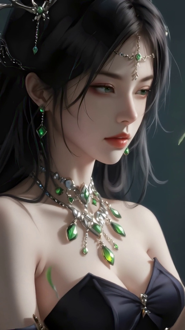 黑发魔法风铃公主